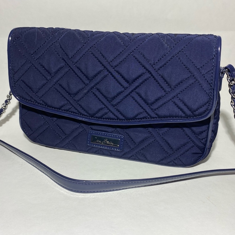 Pristine Vera Bradley Classic Navy Microfiber